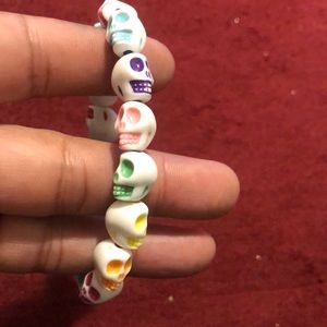 Color full skull elastic bracelet